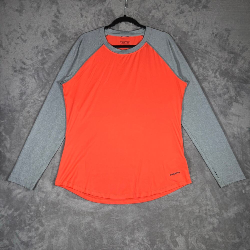 Patagonia Women’s Tropic Comfort Crew Long Sleeve Tech Shirt XL Salmon Hiking